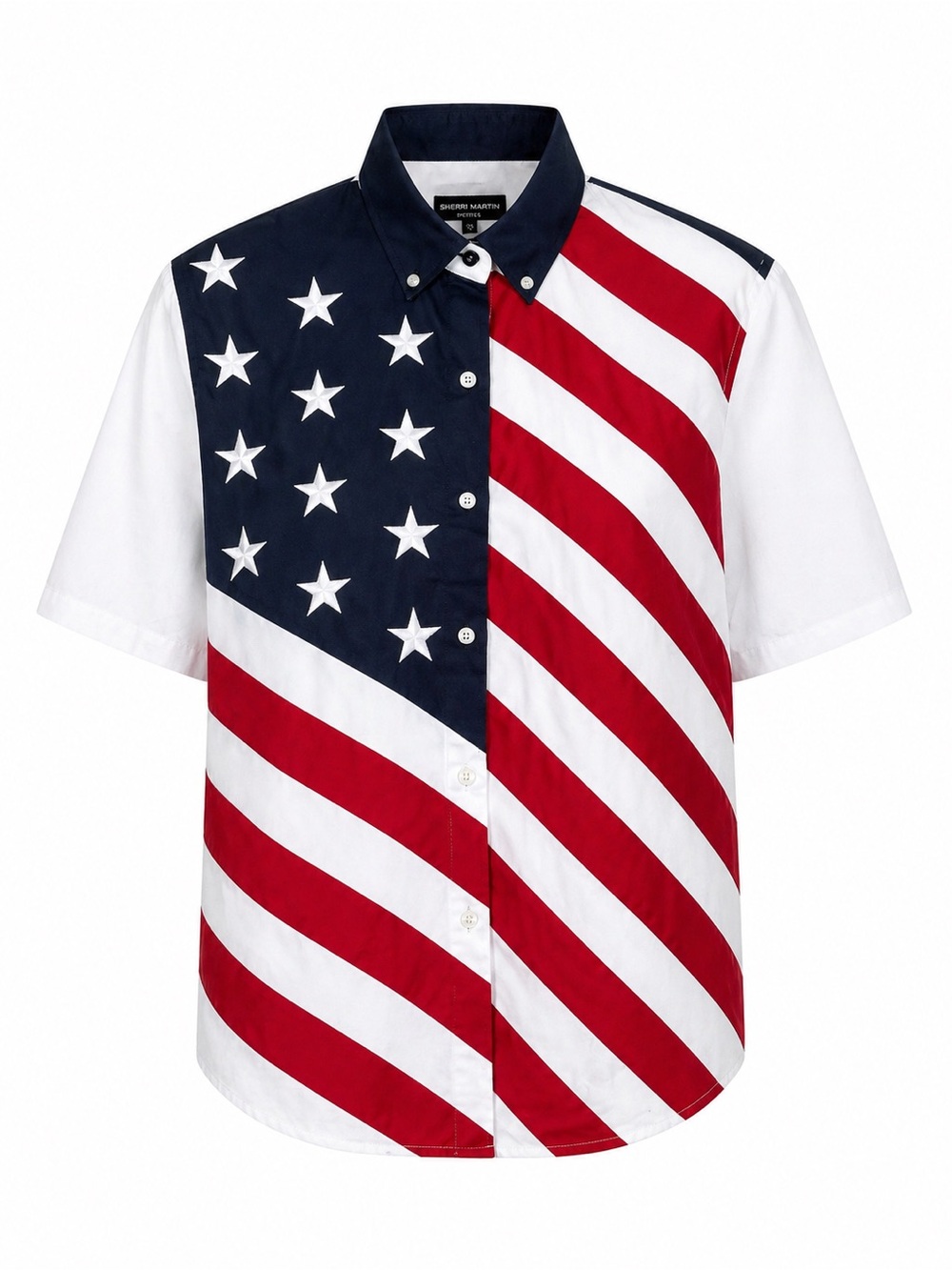 Panhandle Slim American Flag Shirt Mens M Patriotic Western USA Button Up